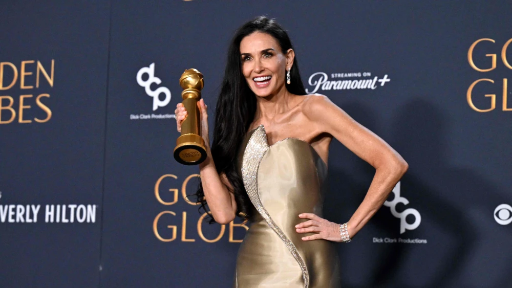 Globo de oro: La emoción de Demi Moore por ganar su primer premio en 45 años de carrera