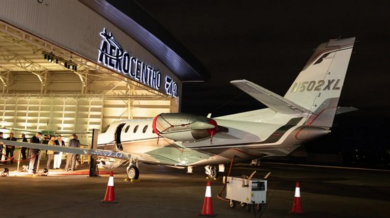 Aero Centro inaugura su nuevo edificio con exhibición de imponentes aeronaves: un Citation Ascend y un Citation Latitude