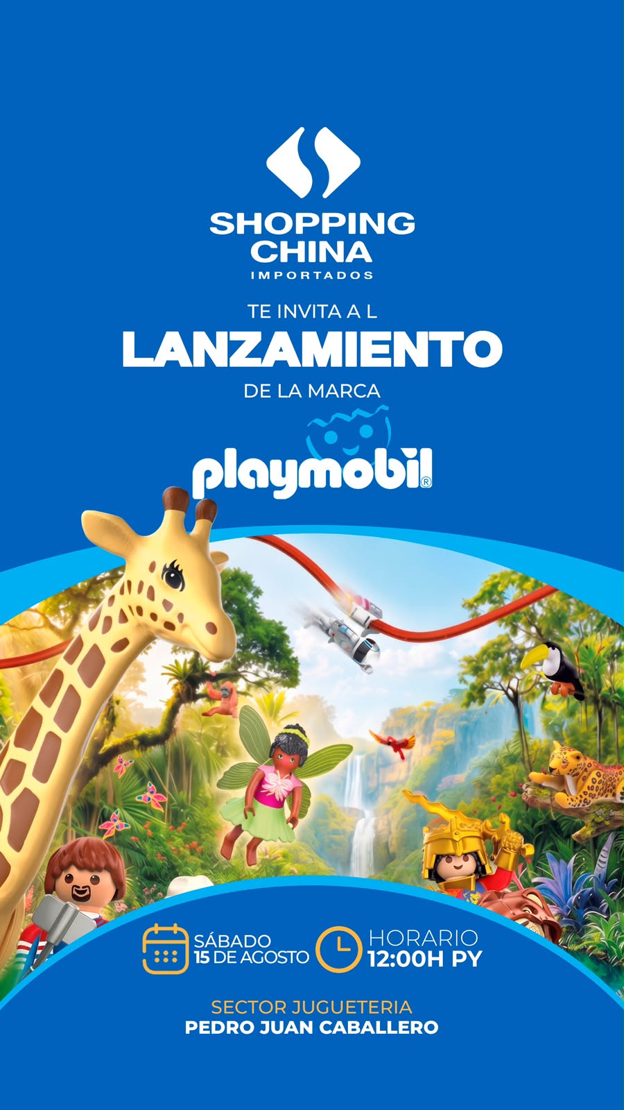 Lanzamiento de la marca Playmobil en Shopping China Importados