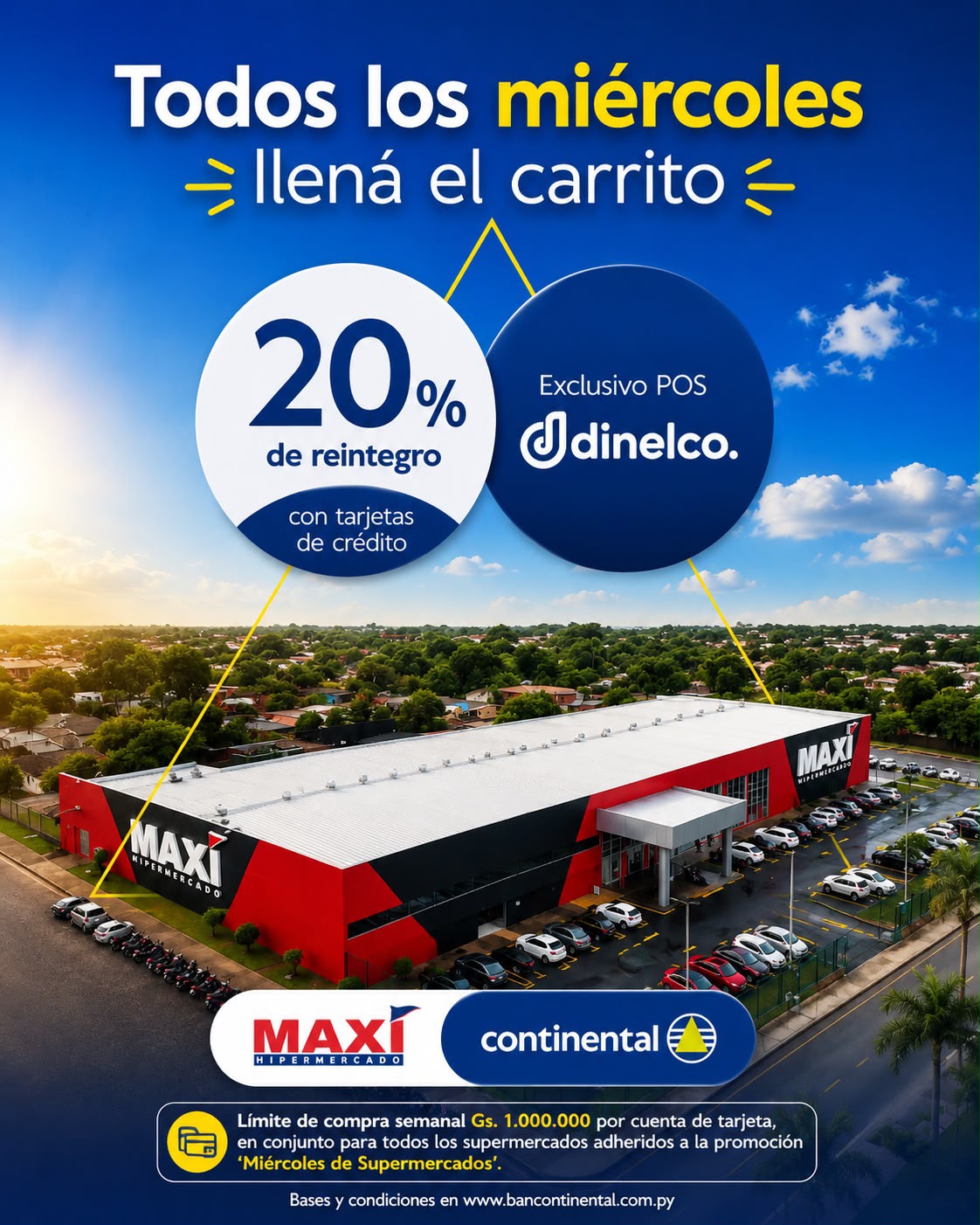 Este miércoles en Maxi Hipermercados tenés un beneficio único que no podés dejar pasar