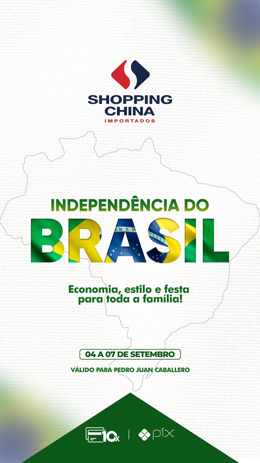 A Promoção de Independência do Brasil chegou ao Shopping China!