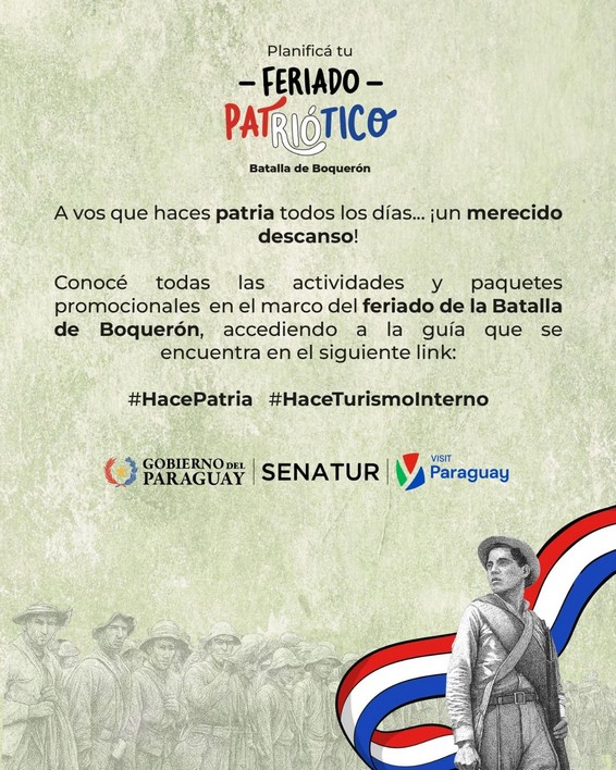 SENATUR invita a descubrir el Paraguay durante el feriado largo
