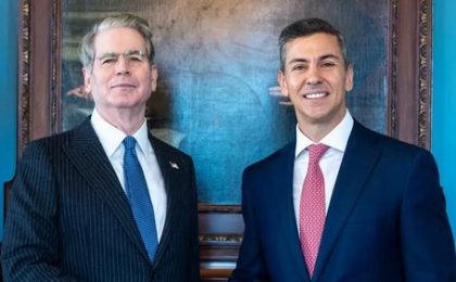 Peña se reúne con secretario del Tesoro de EE.UU. y analizan proyectos de cooperación económica y financiera
