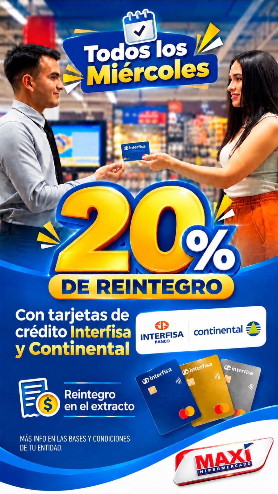 Este miércoles en Maxi Hipermercados tenés un beneficio único que no podés dejar pasar