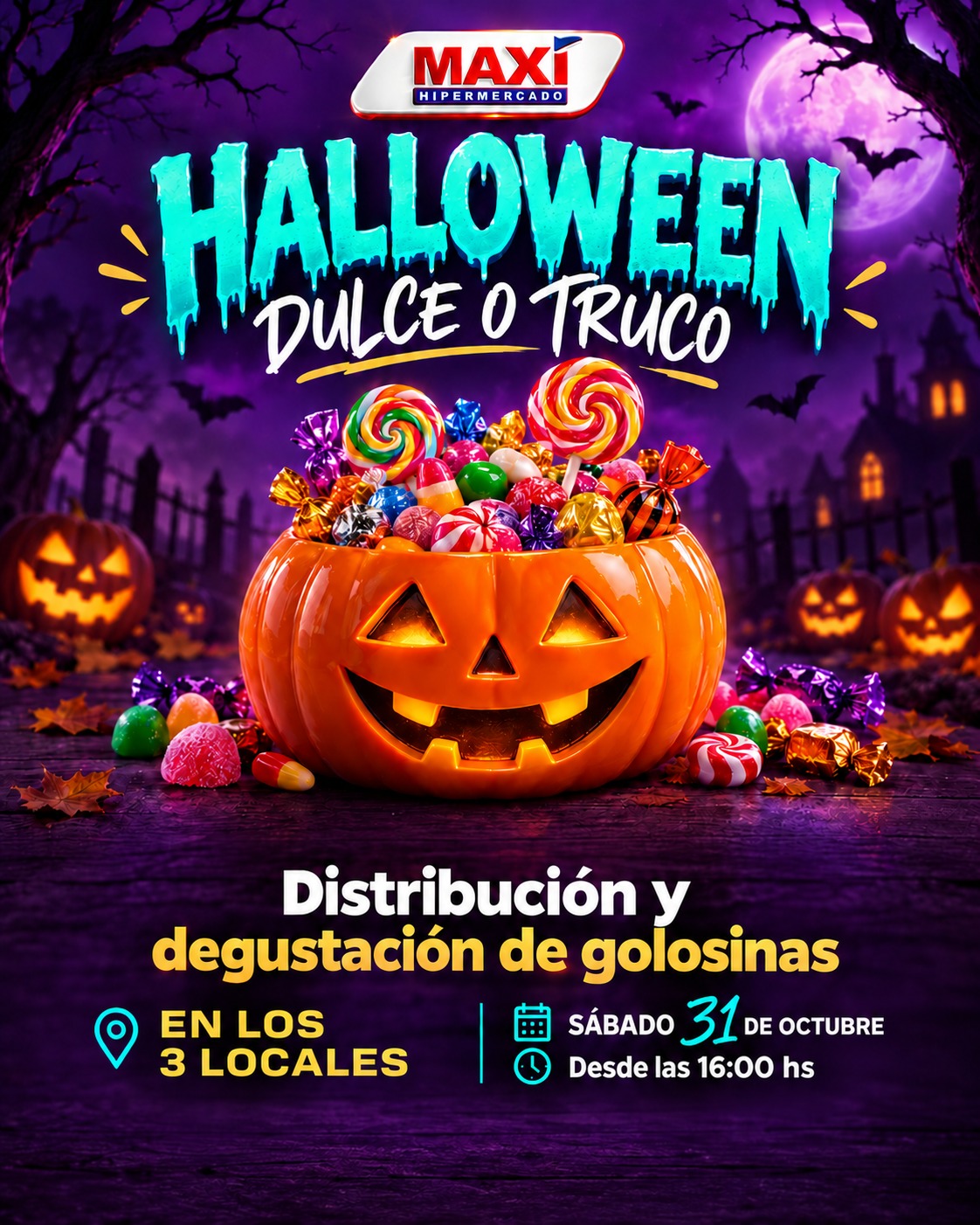 OFERTAS de HALLOWEEN EN MAXI HIPERMERCADO.