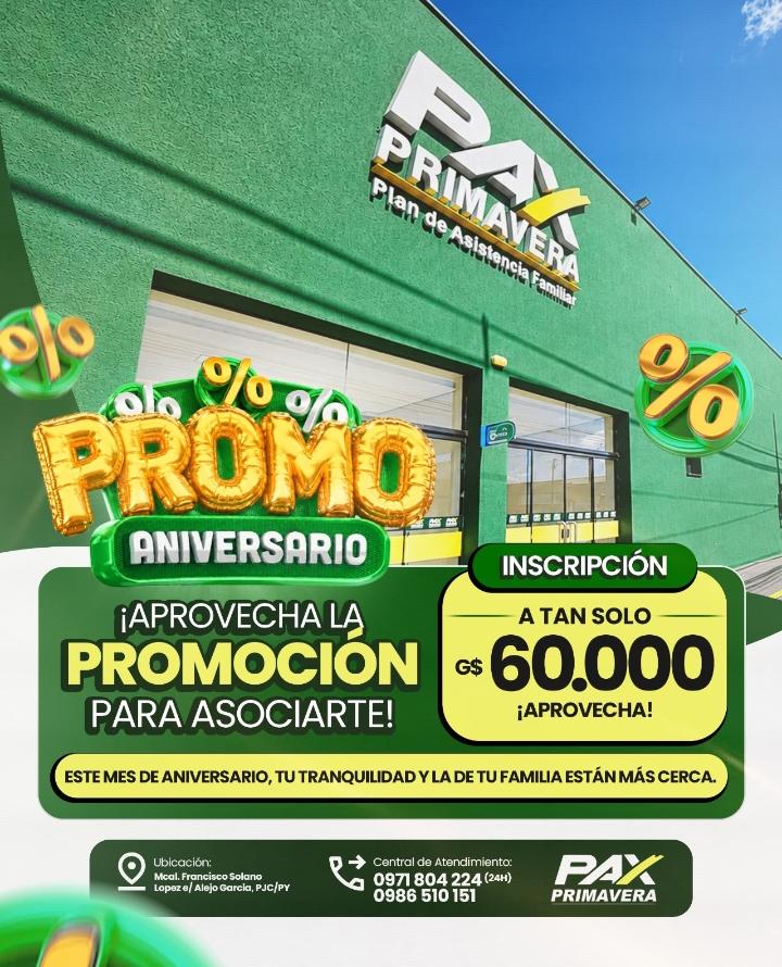 ESTAMOS DE ANIVERSARIO EN PAX PRIMAVERA.